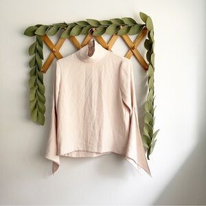 Maria Cienfuegos Cream Mock Neck Blouse